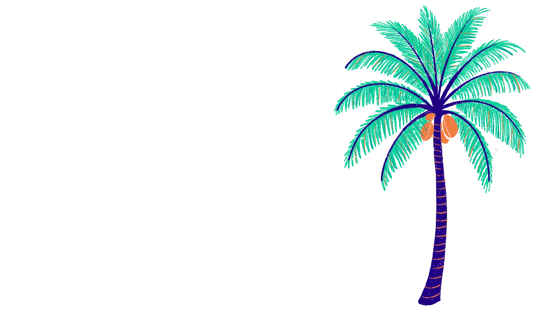 Palmera, ilustración de Aquelarre