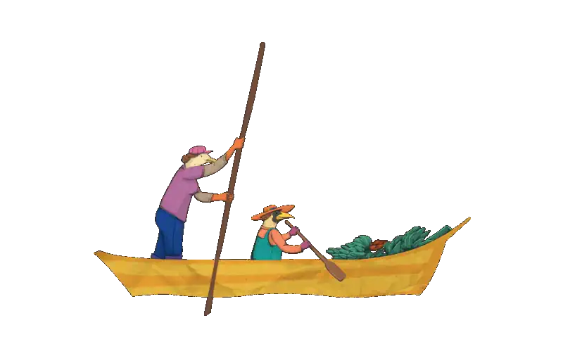 Canoa, ilustración de Aquelarre
