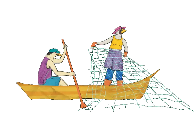 Pescadores, ilustración de Aquelarre